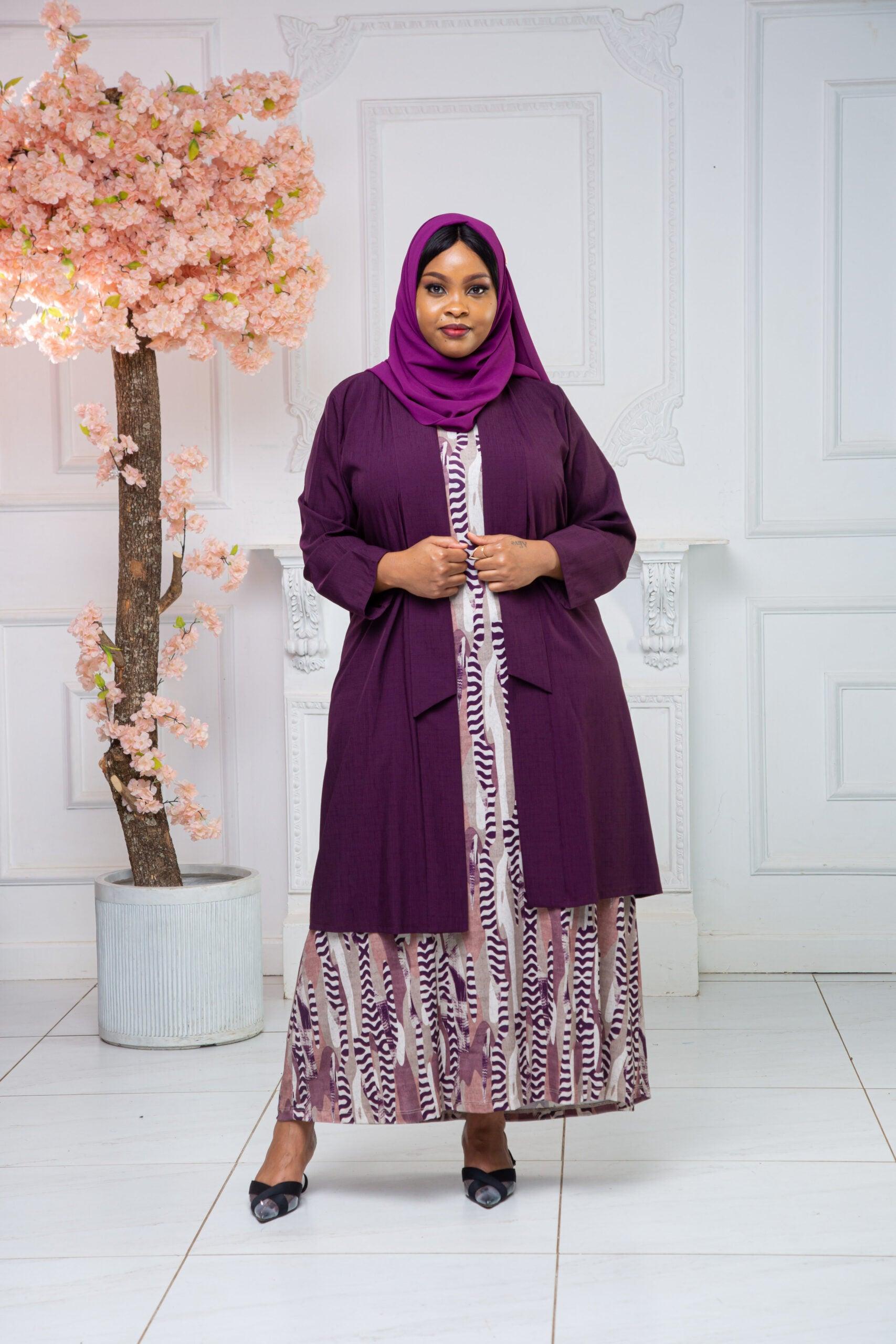 Mauve modest dress hotsell