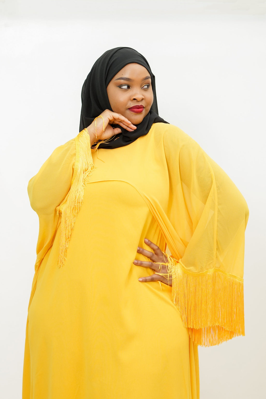 Hanaan 2 Piece Mustard Dress