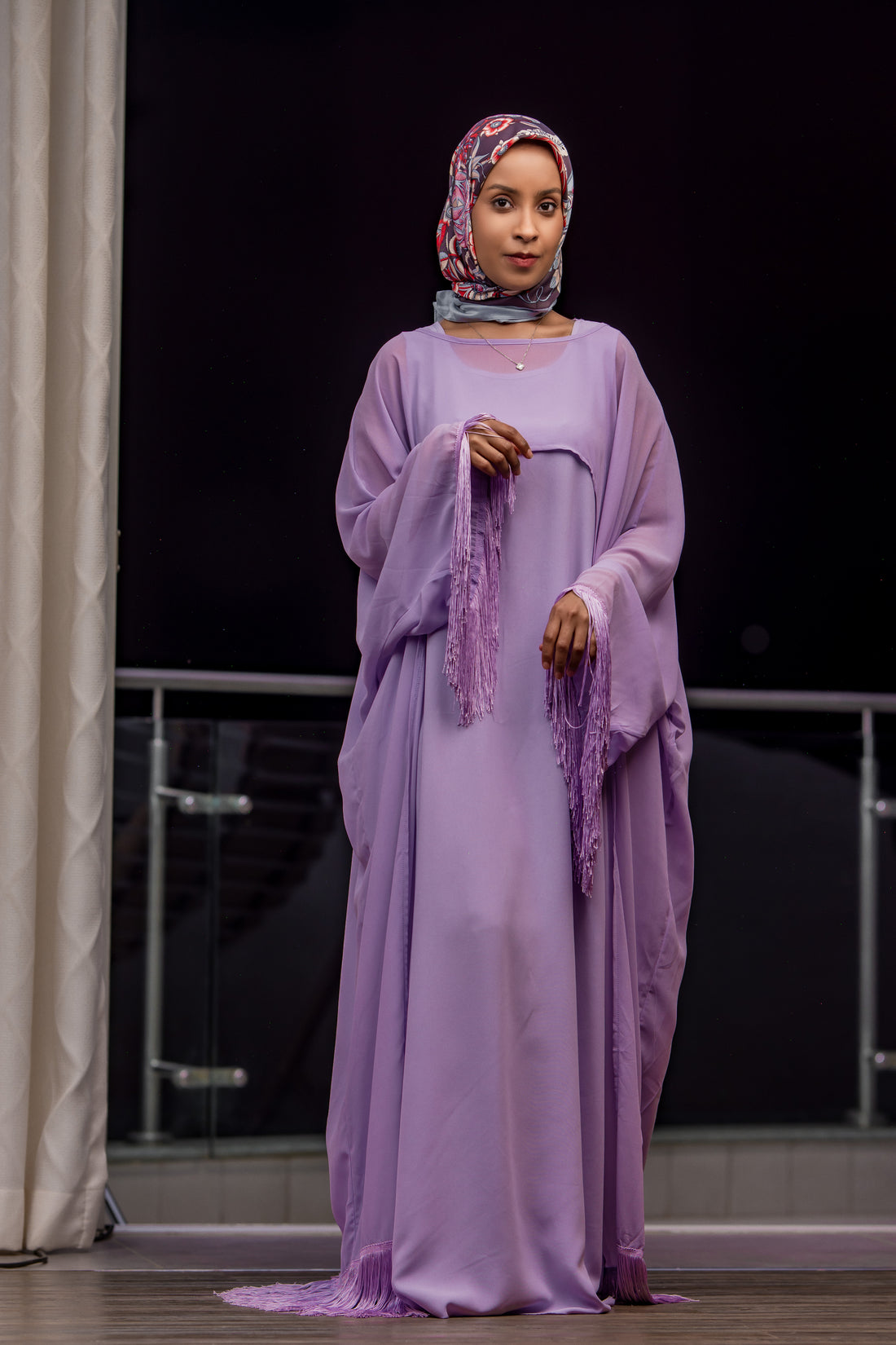 Hanaan 2 Piece Purple Dress