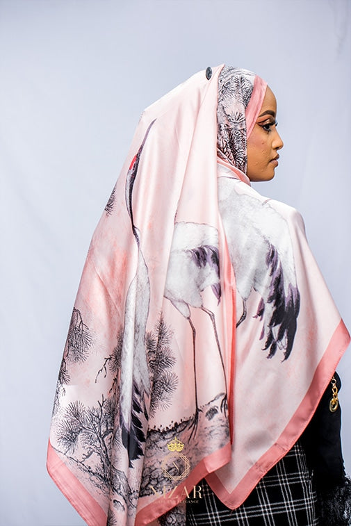 Swan Print Hijab