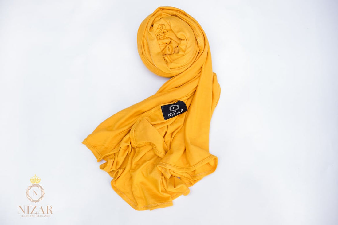 Plain Jersey Hijab-Yellow
