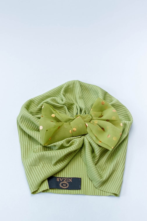 Baby Turban With Bow-Green