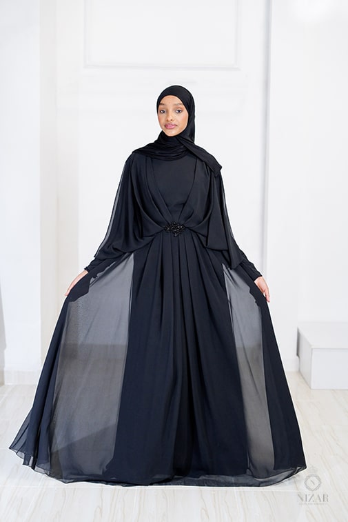 Leilah Modest Dress - Black